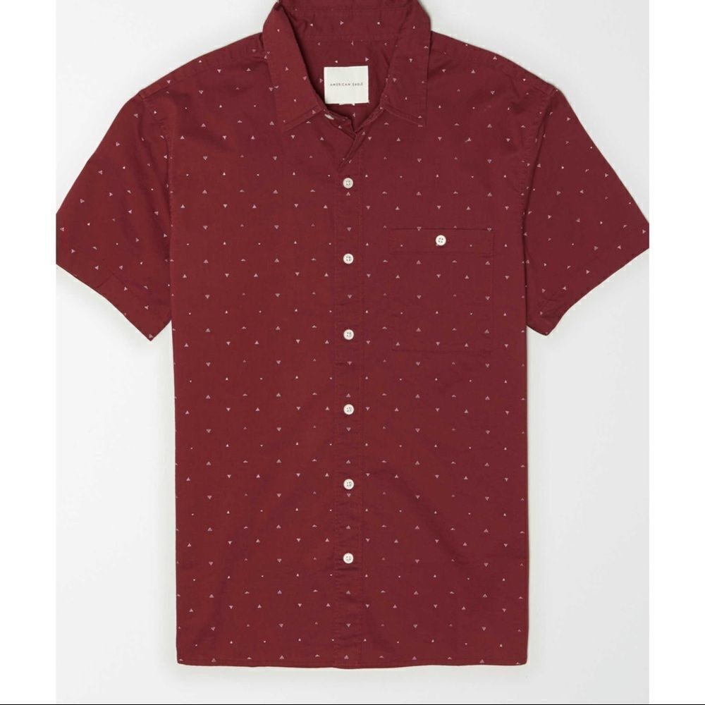 ✨2xHP✨AE SHORT SLEEVE POPLIN BUTTON DOWN SHIRT✨